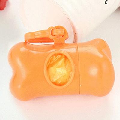 China Lovely Dog Portable Waste Gold Bag Plastic Supplier Bone Shape Outdoor Dog Poop Bag Dispenser for sale