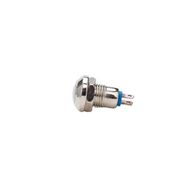 China Stainless / Chrome Plated Industry Top Manufacturer 8mm Metal Brass Long Life Led Push Button Switch for sale