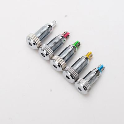 China Stainless / Chrome Plated Manufacturer Supply Metal Signal LED Light 8mm Brass Top Quality Switch for sale