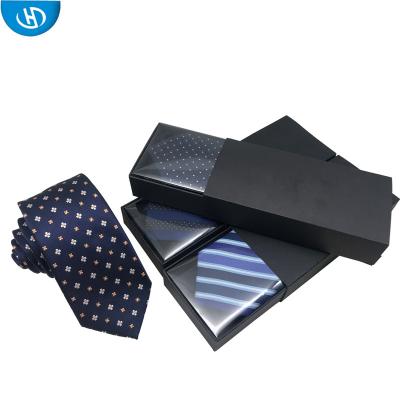 China Wholesale Box Mens Polyester OEM Design Promotion Tie Polyester Gift With Packing Box for sale