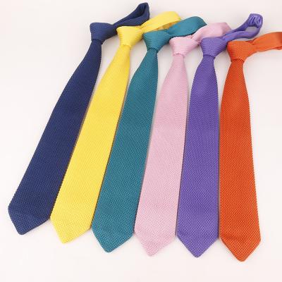 China Polyester Black Formal Custom Ties Knitting Brand With Your Logo For Wedding Funeral for sale