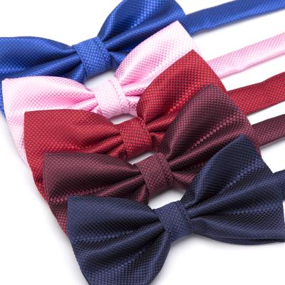 China High Quality Pre-tied Checked Small Mens Checked Bowties For Formal Party Wedding for sale