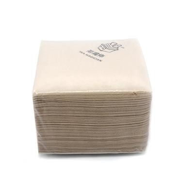 China Restaurant high quality wholesale cocktail napkin printed brown paper napkins for sale