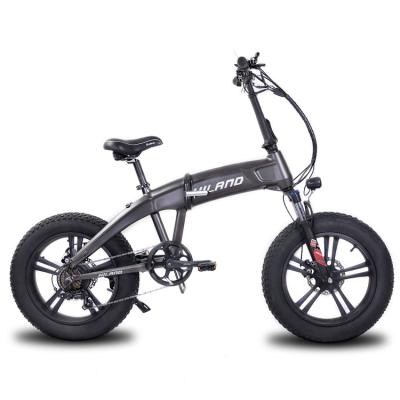 China JOYKIE black fat tire e-bike standard frame aluminum alloy electric folding electric bike with bafang 500w motor for sale