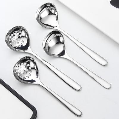 China Sustainable Kitchen Tools Food Grade Colored Mirror Polish Stainless Steel Soup Ladle for sale