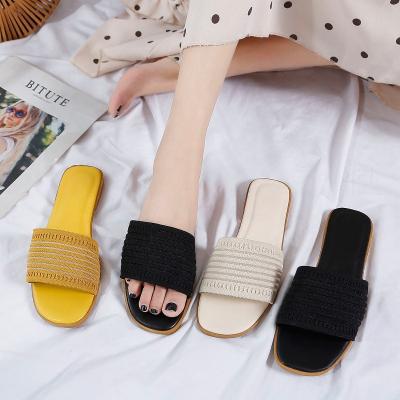 China Wholesale women new fashion trend styles shape sandals and slippers summer ladies cheap beach slides slippers flat sandals for women for sale