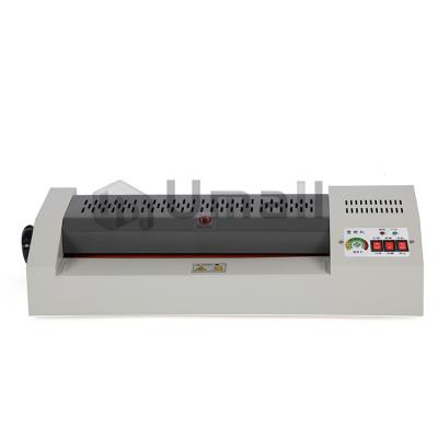 China Heavy Duty Metal Cover A3 Paper Stack Machine A3 Cutter Laminator Hot Roll Pocket Laminating Laminator for sale