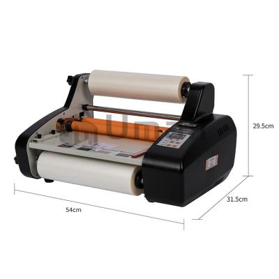 China Fm 3510 High Speed ​​A3 Size 330Mm Width Heating Roll Laminator Hot Cold Roll A3 Laminator for sale