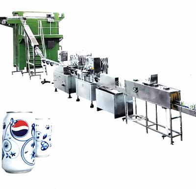 China Automatic Beverage Aluminum Can Soft Drink Filling And Sealing Machine for sale