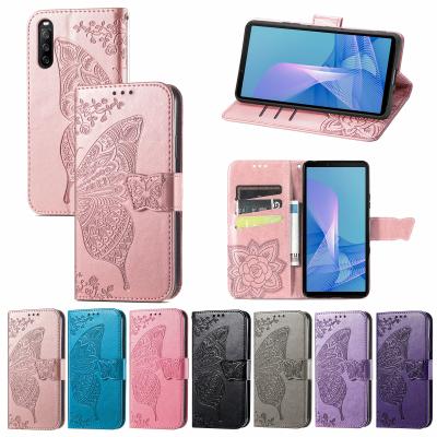 China Wholesale Flip Phone Cover Leatherette Cell Phone Case Wallet Card Holder For Sony Xperia 10 III or 5 III or 1 III for sale