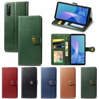 China Flip Phone Cover Business Wallet Card Leather Flip Phone Case For Sony Xperia 10 III or 5 III or 1 III or Xperia CÆ II Cell Phone Accessories for sale