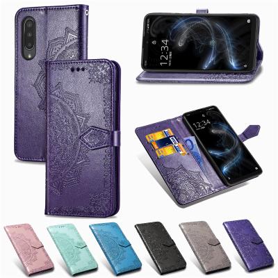 China Mandala Embossed Wallet Leather Flip Phone Cover Phone Case For Sharp Sense4/Sense5g Or Sense 4 Plus Card Holder Stand Case Cover for sale