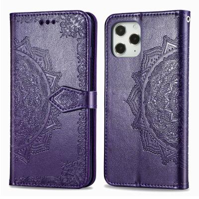 China Mandala Embossed Wallet Leather Flip Phone Cover Phone Case For Asus ROG Phone 3 ZS661KS Card Holder Stand Case Cover for sale