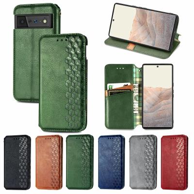 China Wholesale TPU Back Cover Magnetic Soft Wallet Card Holder Flip Phone Flip Cases For Google Pixel 6 pro for sale