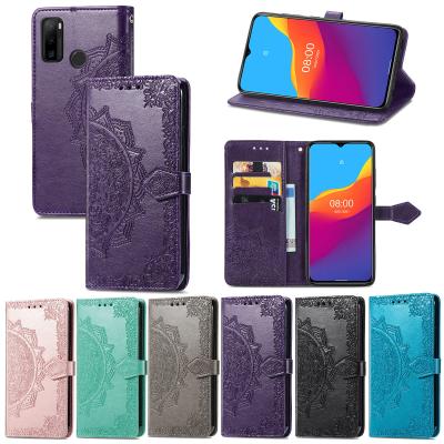 China Flowers Soft TPU Flip Cell Phone Stand Flip Phone Cover Datura Leather Case For Ulefone Note 10 for sale