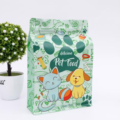 China Recyclable Custom Adult Cat Food Packaging Dog Fish Pack Small Pouch Plastic Pouch Bags Up 1kg Foil Bag With Logo for sale