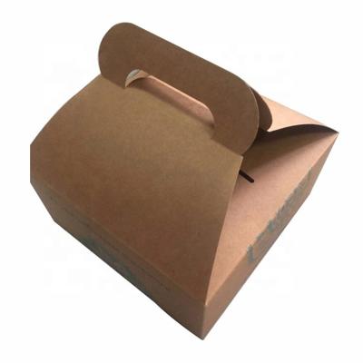 China Custom Recycled Materials Logo Wax Coated Paper Cardboard Takeaway Lunch Box Paper Cardboard Box For Food Packaging for sale