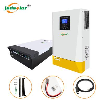 China 60A Mppt Solar Power System Home Hibrid Inverter Hybrid Sine Wave Inverter 48v 5kva Battery MPP Pure Green Color Charge for sale