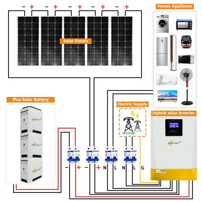 China JSD SOALR 5 kw solar power system home house and sollar panels with batteries and solar system 10kw 15kw 20kw 25kw 30kw for sale