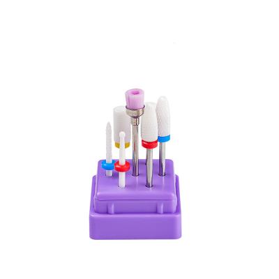 China Nail Polishing 1 Set Ceramic Drill Bit For Pedicure Electric Burr File Drills Grinding Bit Nail Manicure for sale