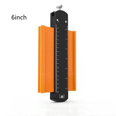 China Hot Selling Working Gauge 6inch Profile Scribing Ruler Resume Contour Gauge With Keyhole Contour Gauge Profile Tool for sale