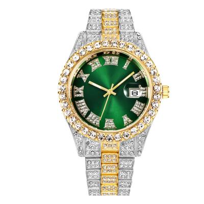 China Fashion\classic\luxury top selling business men\sports gold plated Bling watches 2021 where watch iced out Diamond Moissanite Watch for sale