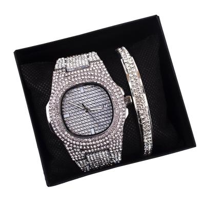 China Fashion\Classic\Business\Sports Sell Best 2021 New Hip Hop Bling Watches Luxury Bling Set Iced Out Watch Moissanite Diamond Watch Outlet for sale