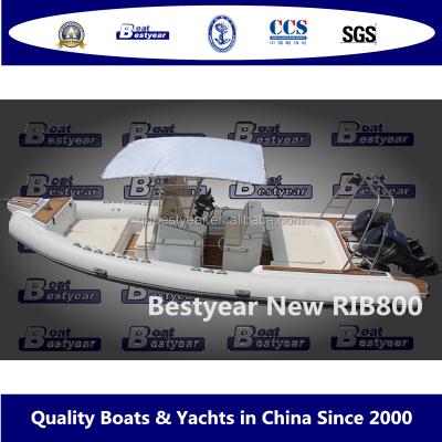 China 2016 New Fiberglass Model Boat Inflatable RIB Boat RIB800 For Sale for sale