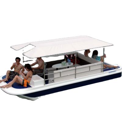 China Bestyear Fiberglass Electric Fiberglass Pontoon Boat E550 Catamaran Pontoon Boat for sale