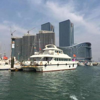 China Fiberglass Second Hand Used 28M Catamaran Boat and Passenger Yacht for sale