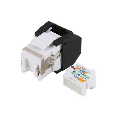 China Factory Price Tooless Rj45 Rotary Cat6A Keystone Jack Utp Cat6A Jack Network Half Shield 90 Degree 56*45*27cm for sale