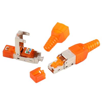 China High Quality Cat6A Shielded FTP 8P Keystone Network Toolless Flying Connectors Cat6A Plug Modular Rj45 Male 56*39*24cm for sale