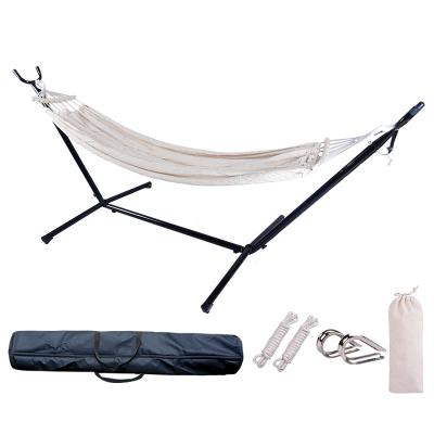 China Factory Antibacterial Supplies Garden Outdoor Foldable Steel Adjustable Hammock Stand for sale