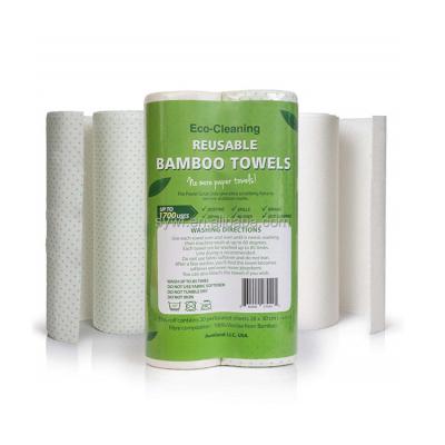 China Viable Wholesale Market Flannel Cleaning Cloth Nonwoven Bamboo Fiber Roll Gauze Hand Towel for sale