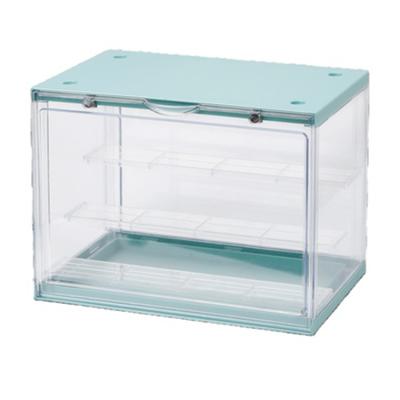 China Sustainable Draw Side Door Panel Transparent Home Organizers Container Plastic Storage Box for sale