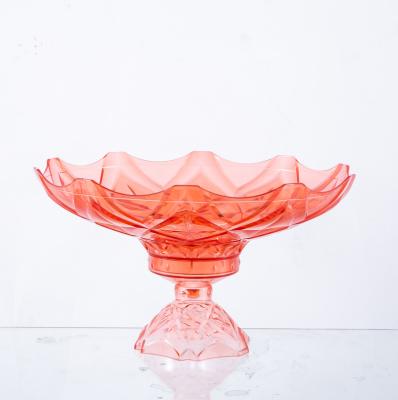 China Mid Century Price Best Quality Modern Crystal Compote Bowl Clear Crystal Serving Bowl for sale