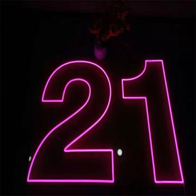 China Eco Friendly Drop Shipping 3d Sign Letters Baby 21 Neon Sign 24v RGB Led Neon Cable 12m Neon Sign Custom for sale