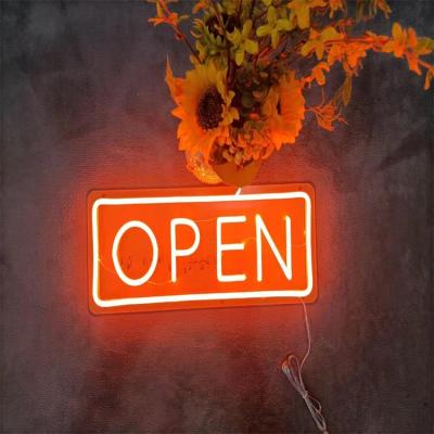 China Eco-friendly Drop Shipping Wholesale Acrylic Waterproof Open Narrow Window Sign Open Neon Sign Led Store Shop Business Sign for sale