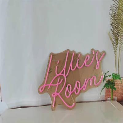 China Custom neon sign commercial eye catching high quality acrylic handmade silicone LED board use neon sign for sale