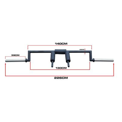 China Solid Construction 7ft Safety Squat Bar Include Two Quick Release Collars Heavy Duty Solid Steel Bar 24kg for sale