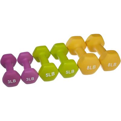 China Cheap Solid Colored Dumbbell Yoga Equipment Gym Set Weight Dumbbell Building Sports Small Dumbbells for sale