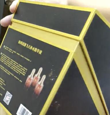 China Luxury Wine Kraft Paperboard Packaging Custom Recyclable Lid And Base Bronzing UV Hard Clamshell Gift Box for sale