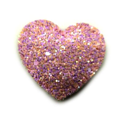 China Viable Custom Loving Heart Shape Sequin Patch For Gift Heart Patch for sale