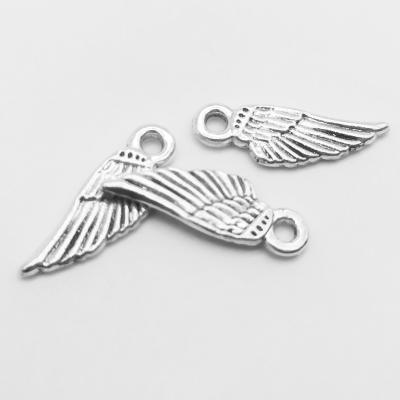 China FASHIONABLE Good Prices Zinc Alloy Metal Making Accessories Metal Alphabet Wing Charm Pendant Jewelry for sale