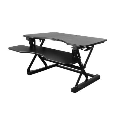 China Computer Desks SSW100D Computer Desk Height Adjustable Sit To Stand Workstation Riser Converter Sit Stand Desk for sale