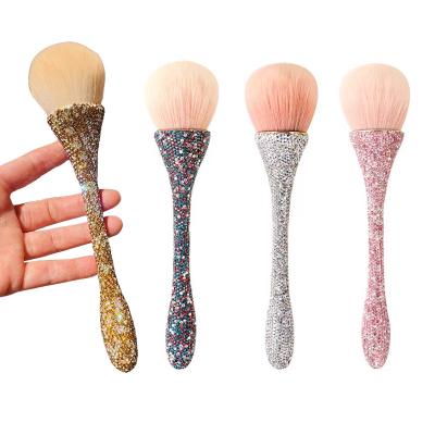 China Fan Brush Diamond-encrusted small waist new loose brush Oversized single goblet blush brush beauty toolsfactory direct sale for sale