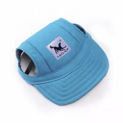 China Viable Wholesale Cute Dog Sunny Hat For Small Cats Dogs Design Sports Hat Sun Visor Ear Holes Small Pets Dogs Dog Walk Sunny Hat for sale