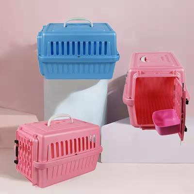 China New Breathable Outdoor Plastic Hanging Bowl For Pet Theft Case Pet Bowl Pet Trolley Bag for sale