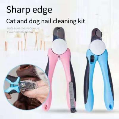 China 2021 New Pet Cat Dog Nail Cutter With Sickle Stainless Steel Scissors Sickle Nail Grinder Pet Cleaning Nail Viable Grooming Cutter for sale