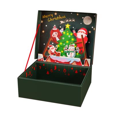 China Recyclable 3D Christmas Boxes For Gift Giving2022 Hot Sale Surprise Christmas Gift Box for sale